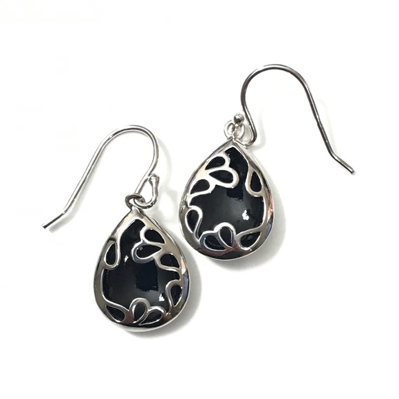 Sterling Silver Hanging Hook Earrings - Picture 1 of 6